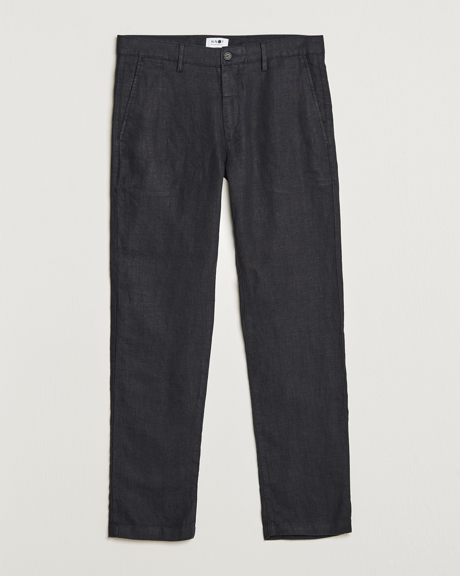Hombres | Pantalones | NN07 | Karl Linen Trousers Black