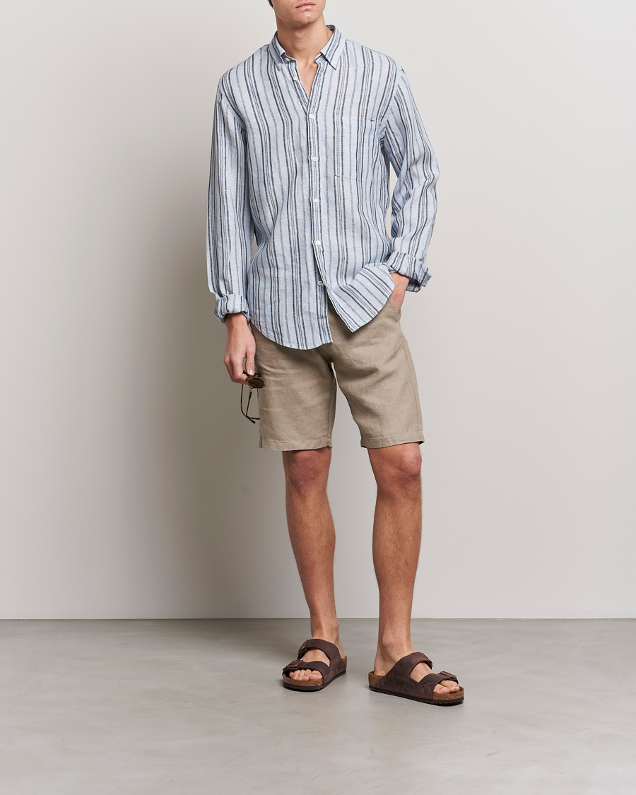 Hombres | Pantalones cortos | NN07 | Crown Linen Shorts Greige
