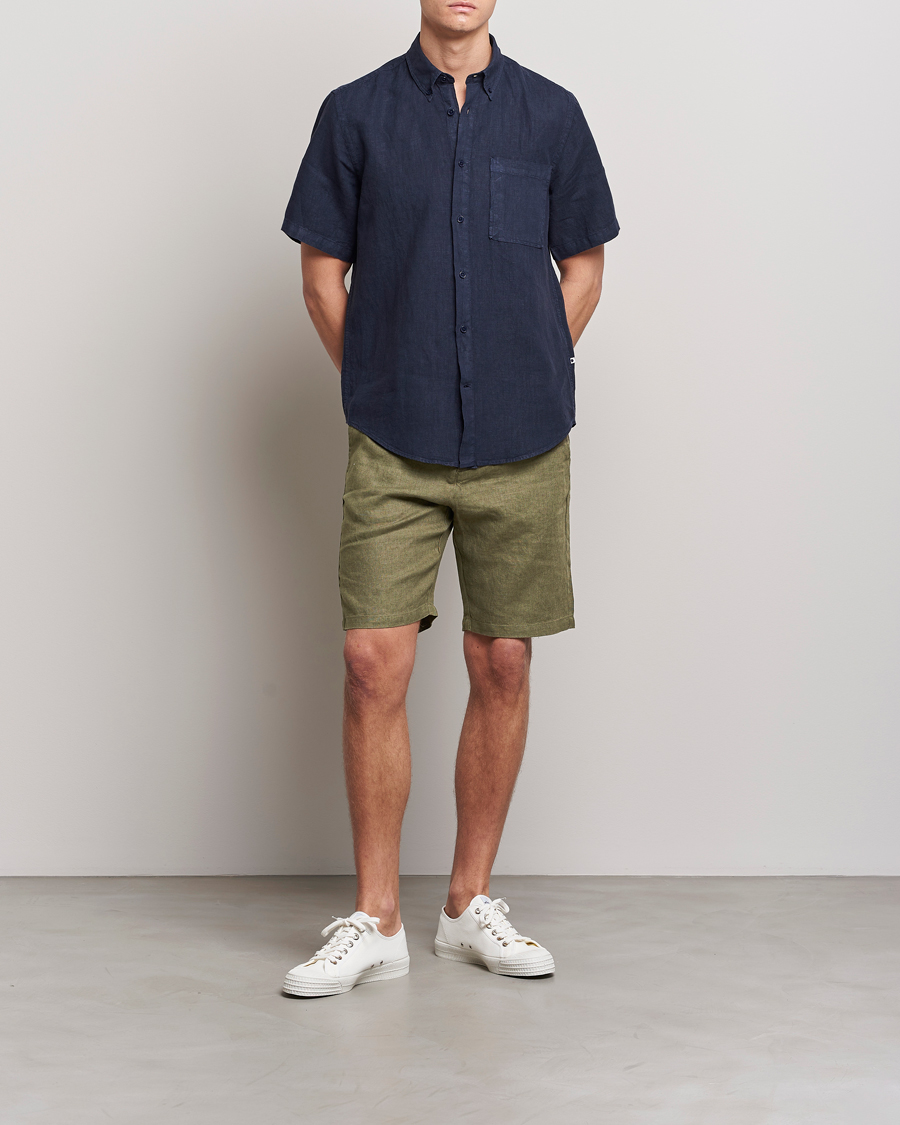 Hombres | Pantalones cortos | NN07 | Crown Linen Shorts Army