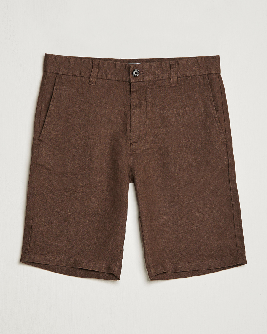 Hombres | Pantalones cortos | NN07 | Crown Linen Shorts Brown