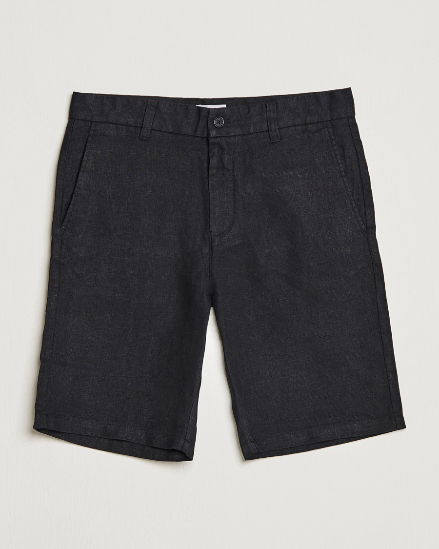 Hombres | Pantalones cortos | NN07 | Crown Linen Shorts Black