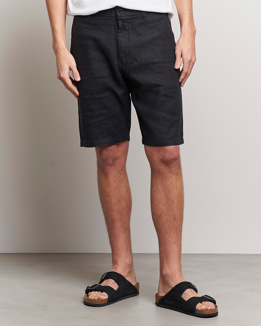 Hombres | Pantalones cortos | NN07 | Crown Linen Shorts Black