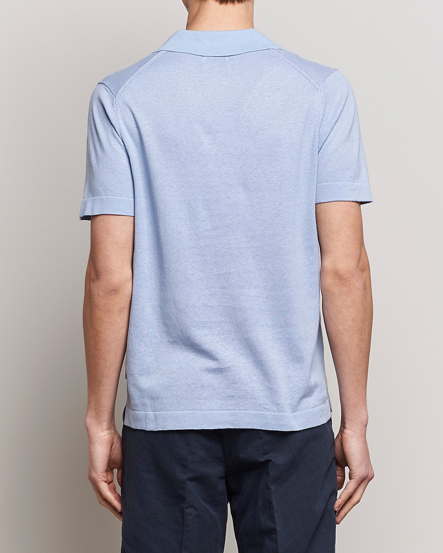Hombres | Polos | NN07 | Ryan Cotton/Linen Polo Brunnera Blue