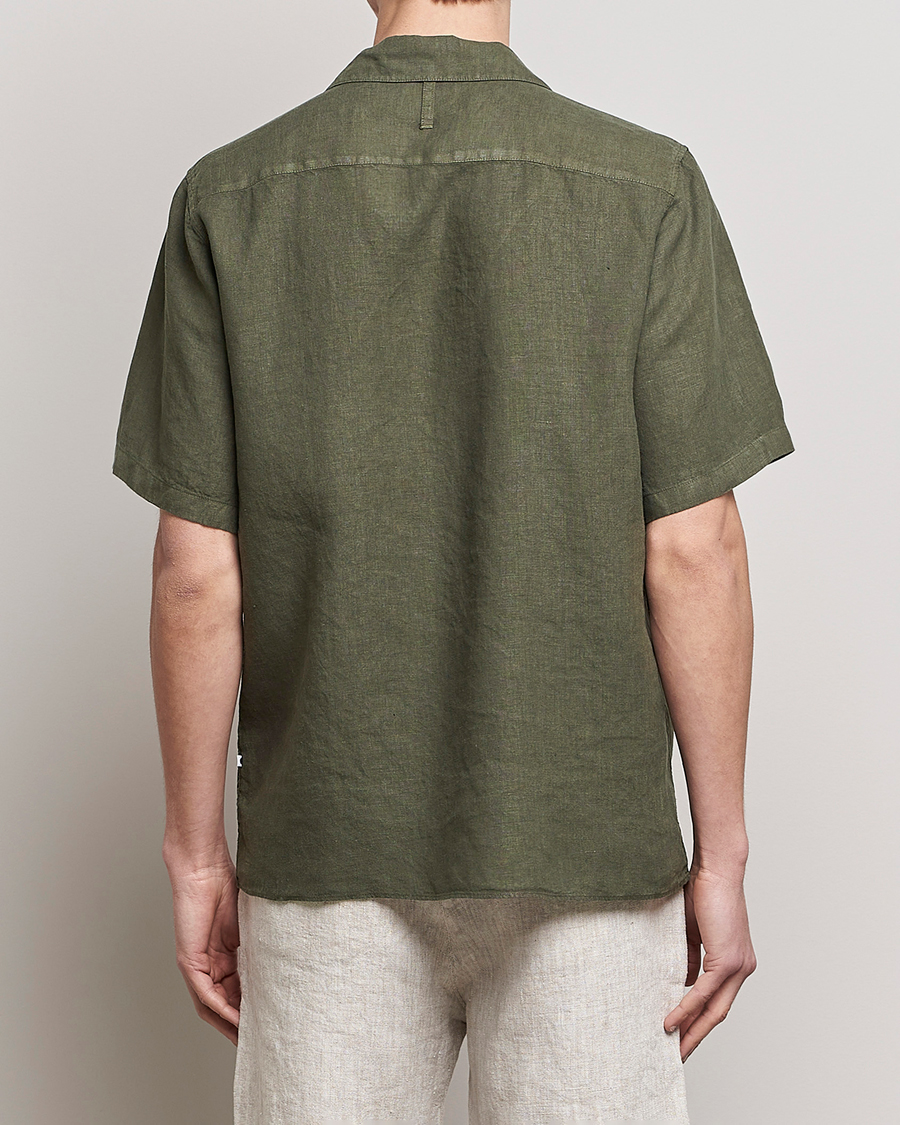 Hombres | Camisas | NN07 | Julio Linen Resort Shirt Army