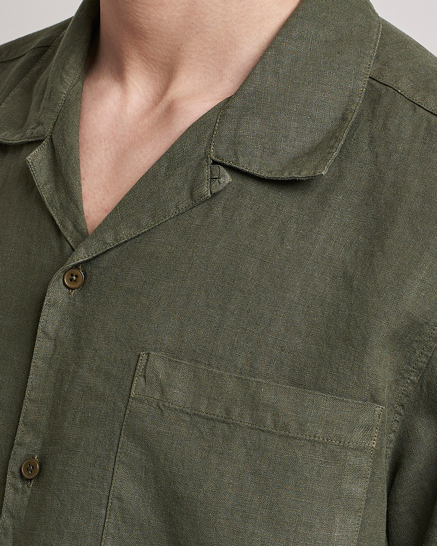 Hombres | Camisas | NN07 | Julio Linen Resort Shirt Army