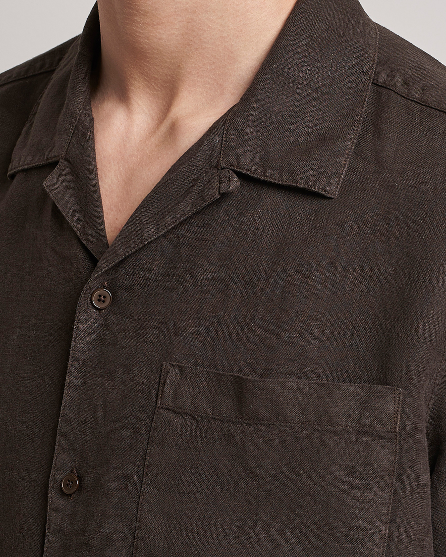 Hombres | Camisas | NN07 | Julio Linen Resort Shirt Brown