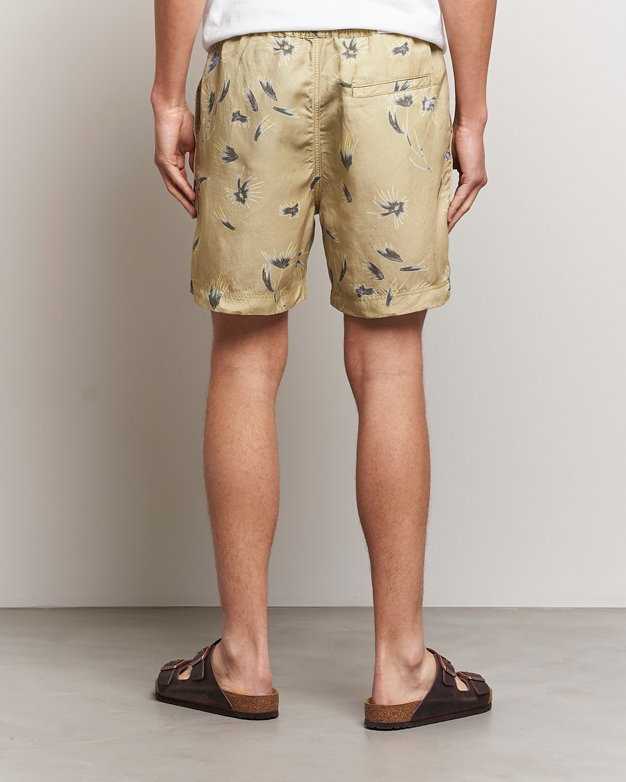 Hombres | Pantalones cortos | NN07 | Warren Tencel/Linen Printed Shorts Pale Olive