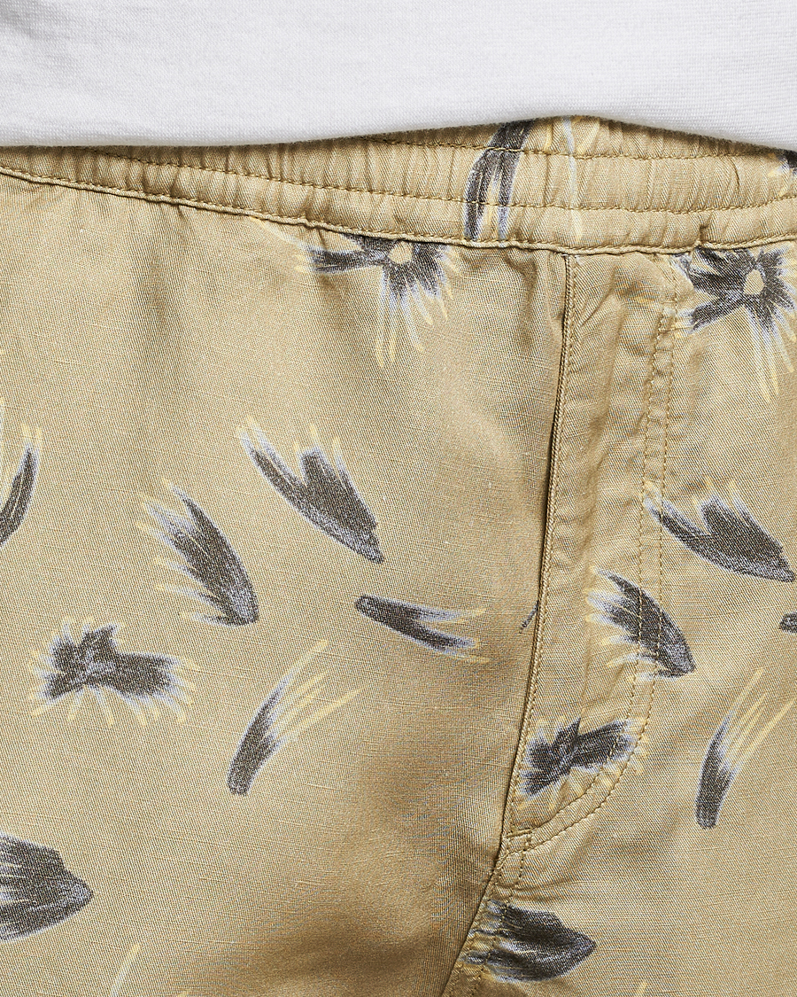 Hombres | Pantalones cortos | NN07 | Warren Tencel/Linen Printed Shorts Pale Olive