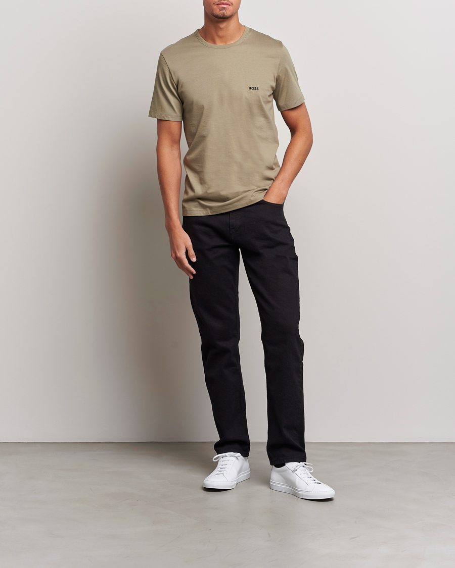 Hombres | Camisetas | BOSS BLACK | 3-Pack Crew Neck T-Shirt Green/Black/Navy