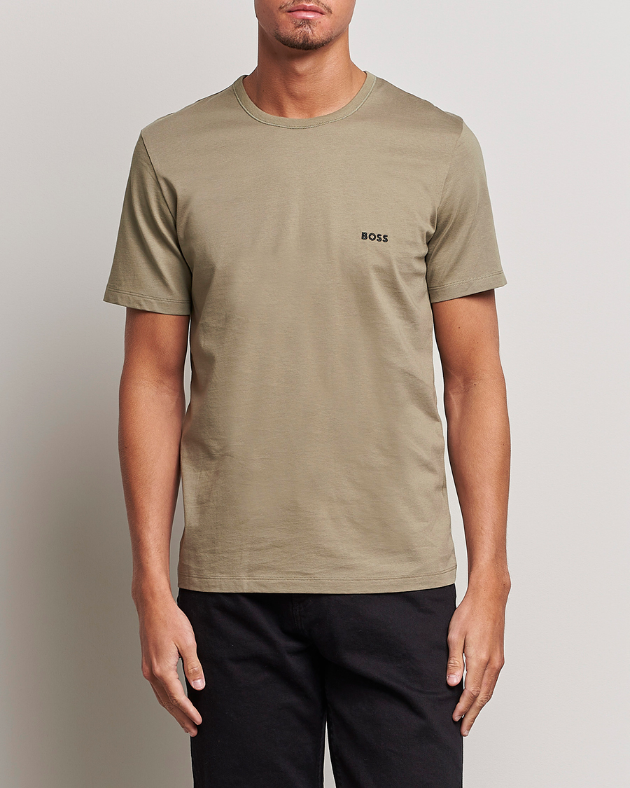 Hombres | Camisetas | BOSS BLACK | 3-Pack Crew Neck T-Shirt Green/Black/Navy