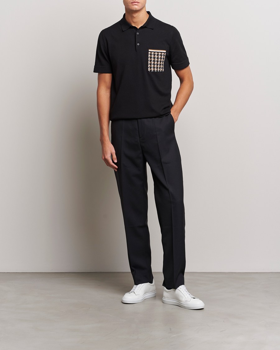 Hombres | Polos | BOSS BLACK | Ofiordo Checked Pocket Polo Black