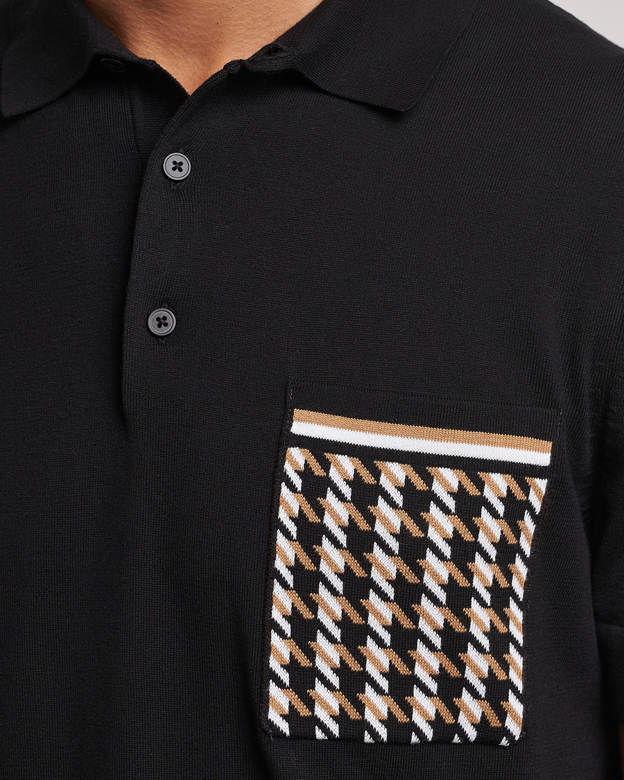 Hombres | Polos | BOSS BLACK | Ofiordo Checked Pocket Polo Black
