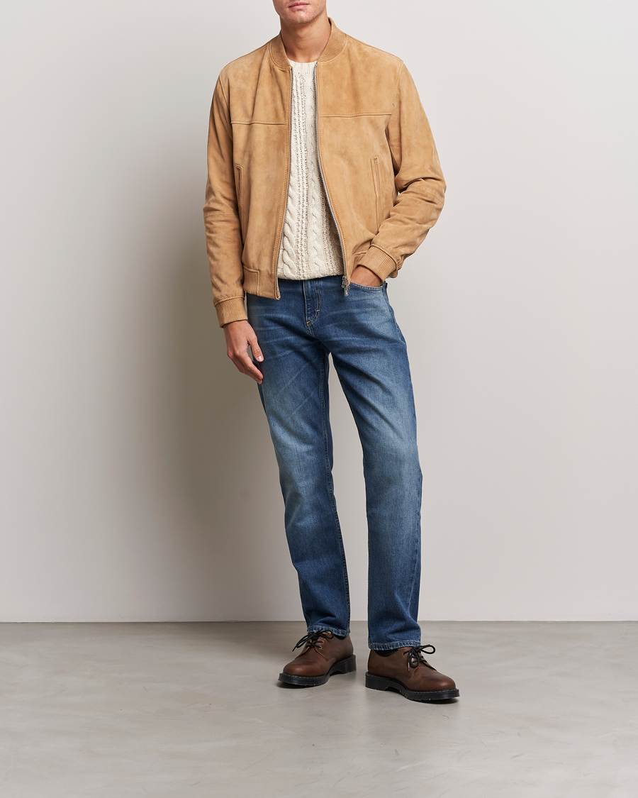 Hombres | Abrigos y chaquetas | BOSS BLACK | Malbano Suede Jacket Medium Beige