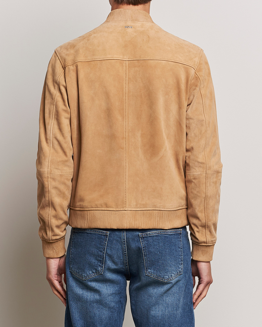 Hombres | Abrigos y chaquetas | BOSS BLACK | Malbano Suede Jacket Medium Beige