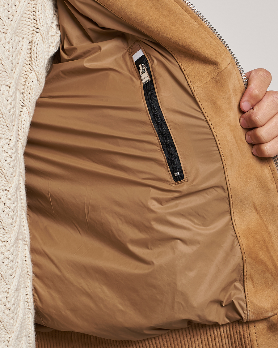 Hombres | Abrigos y chaquetas | BOSS BLACK | Malbano Suede Jacket Medium Beige