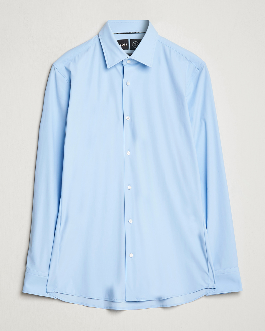 Hombres | Camisas | BOSS BLACK | Hank 4-Way Stretch Shirt Light Blue