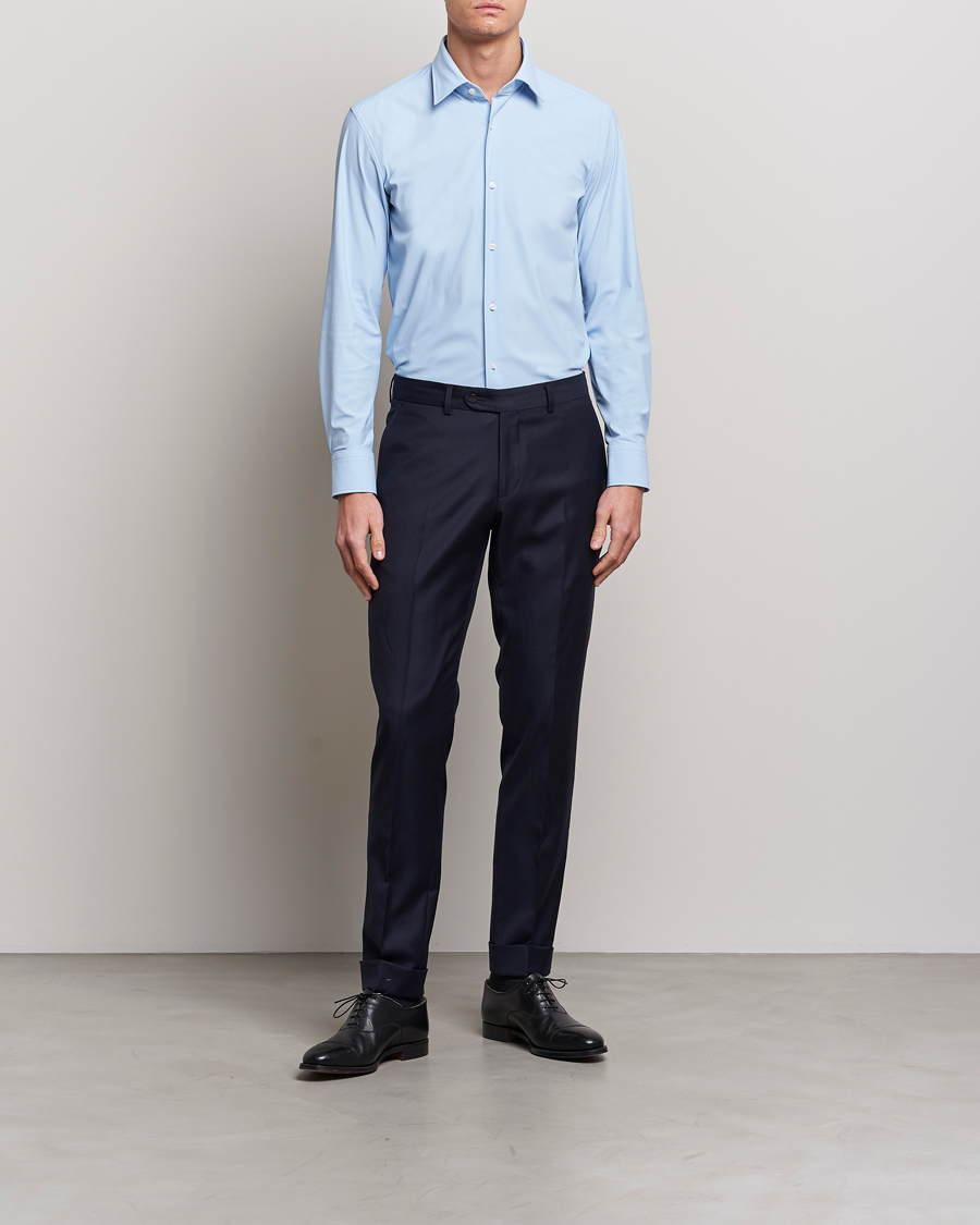 Hombres | Camisas | BOSS BLACK | Hank 4-Way Stretch Shirt Light Blue