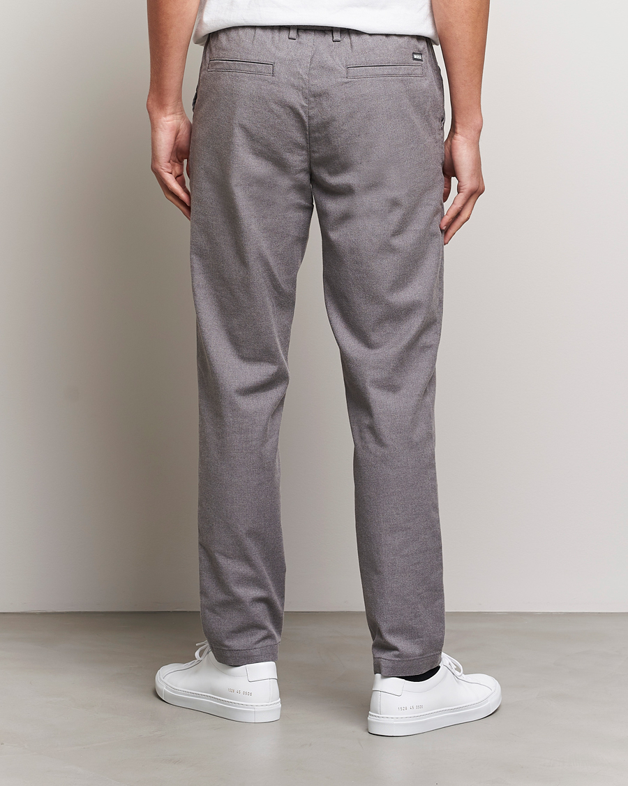 Hombres | Pantalones | BOSS BLACK | Kane Pleated Drawstring Trousers Silver