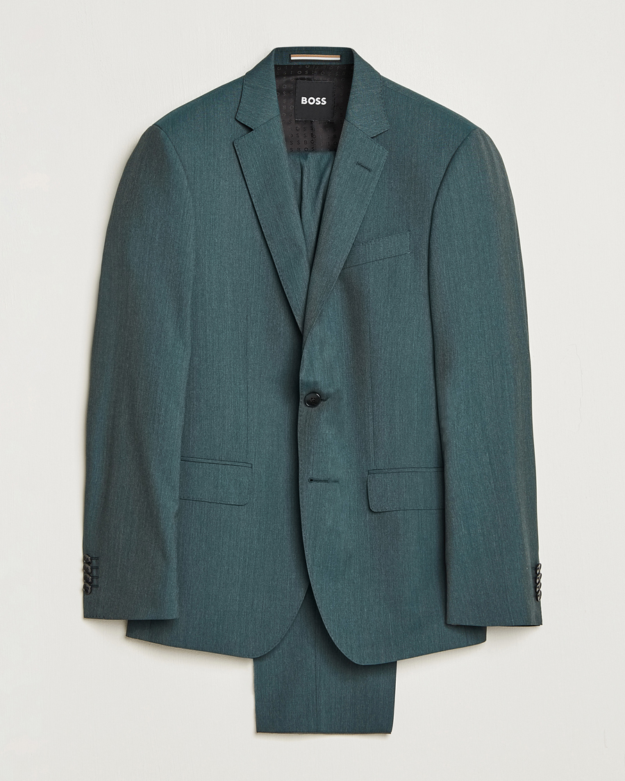 Hombres | Trajes | BOSS BLACK | Huge Wool Suit Open Green