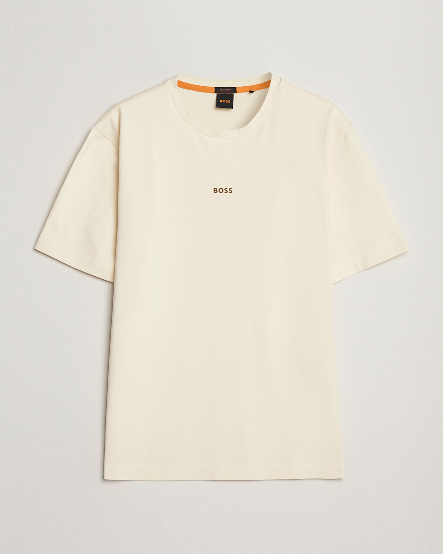 Hombres | Camisetas | BOSS ORANGE | Tchup Logo Crew Neck T-Shirt Light Beige