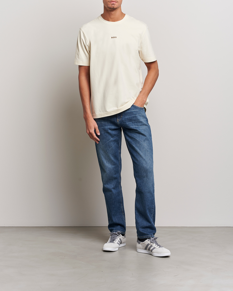 Hombres | Camisetas | BOSS ORANGE | Tchup Logo Crew Neck T-Shirt Light Beige