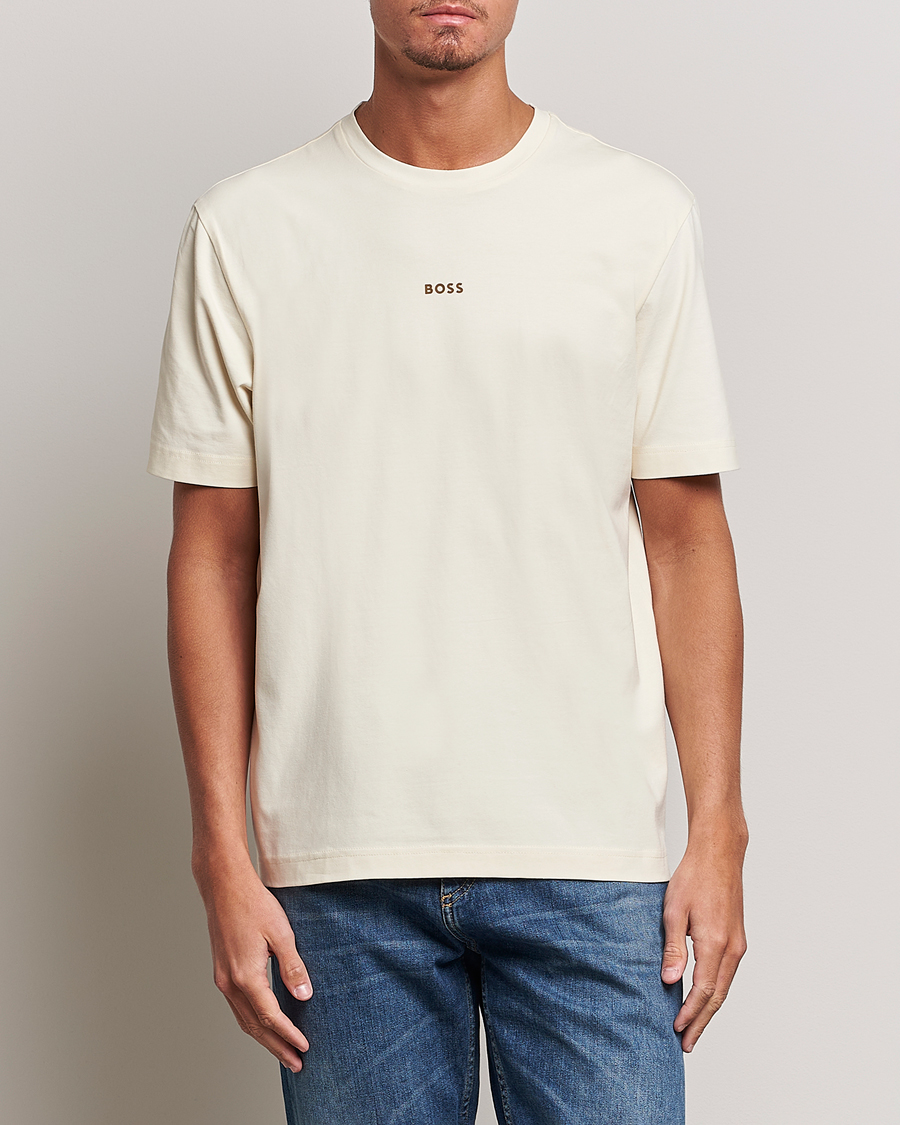 Hombres | Camisetas | BOSS ORANGE | Tchup Logo Crew Neck T-Shirt Light Beige