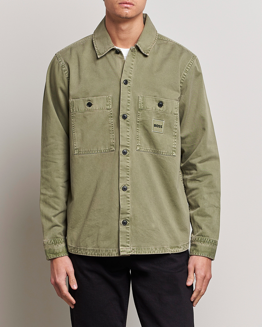 Hombres | Camisas | BOSS ORANGE | Locky Pocket Overshirt Pastel Green