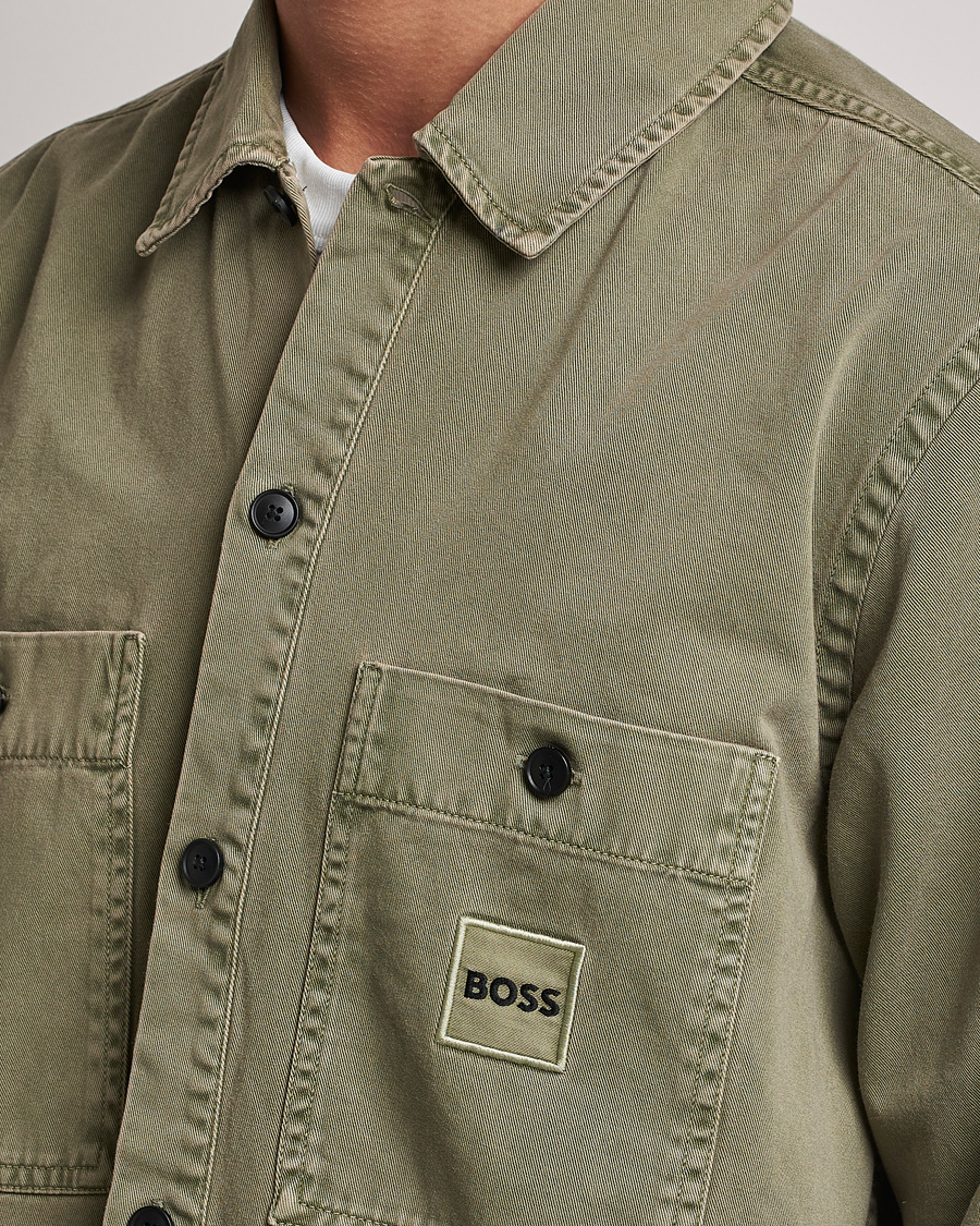 Hombres | Camisas | BOSS ORANGE | Locky Pocket Overshirt Pastel Green