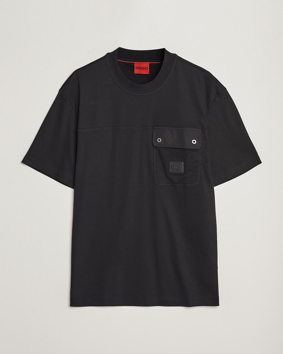 Hombres | Camisetas | HUGO | Dyans Crew Neck Pocket T-Shirt Black
