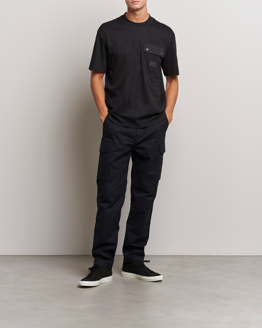 Hombres | Camisetas | HUGO | Dyans Crew Neck Pocket T-Shirt Black