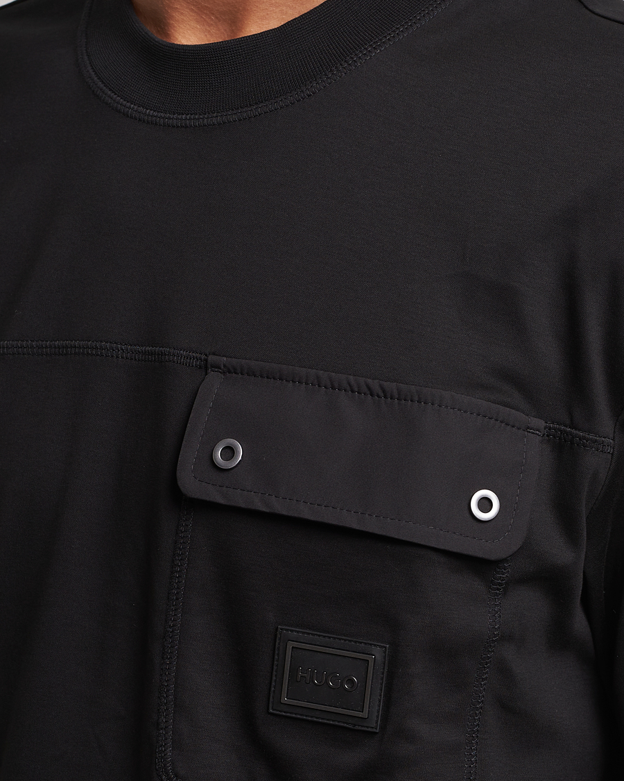 Hombres | Camisetas | HUGO | Dyans Crew Neck Pocket T-Shirt Black
