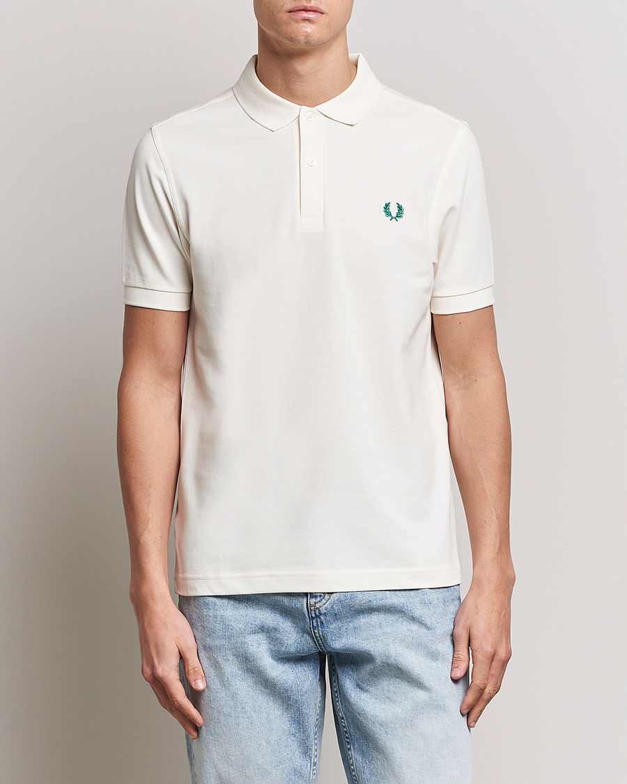 Hombres | Polos | Fred Perry | Plain Polo Shirt Light Ecru