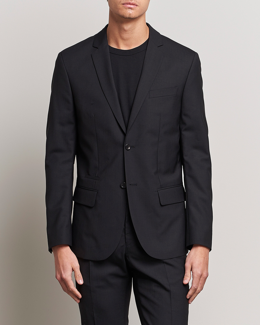 Hombres |  | Filippa K | Rick Cool Wool Suit Jacket Black