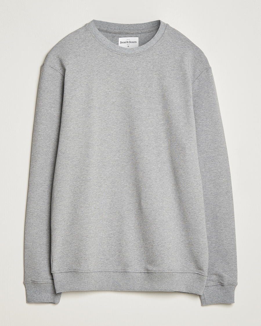 Hombres | Jerséis y prendas de punto | Bread & Boxers | Loungewear Crew Neck Sweatshirt Grey Melange