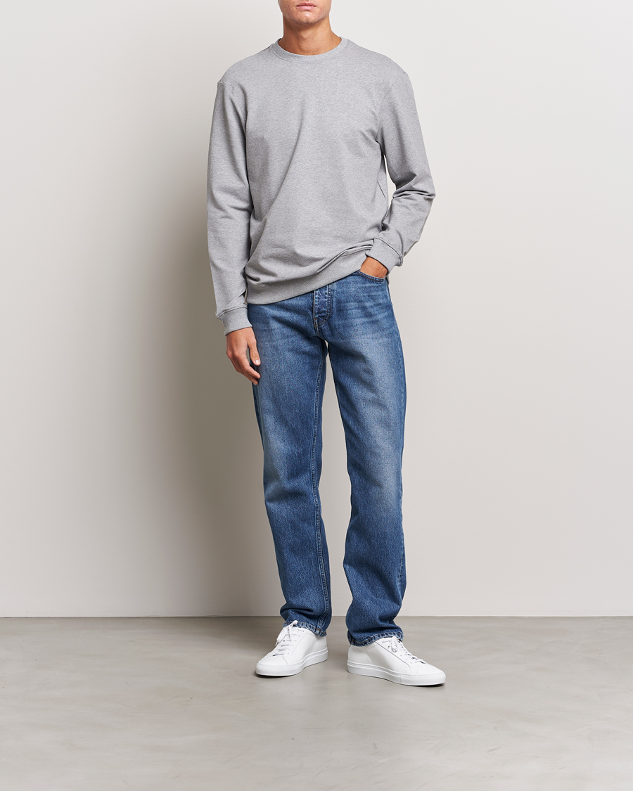 Hombres | Jerséis y prendas de punto | Bread & Boxers | Loungewear Crew Neck Sweatshirt Grey Melange