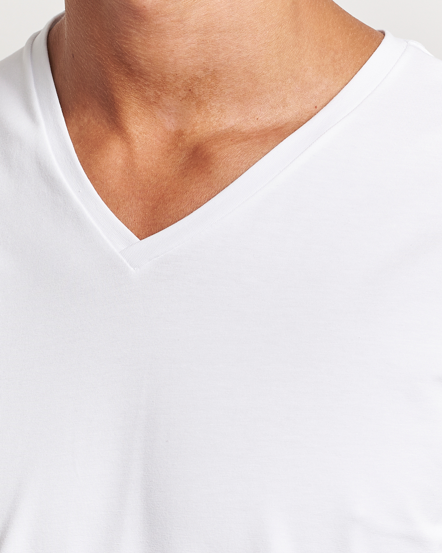 Hombres | Camisetas | Bread & Boxers | 2-Pack V-Neck T-Shirt White
