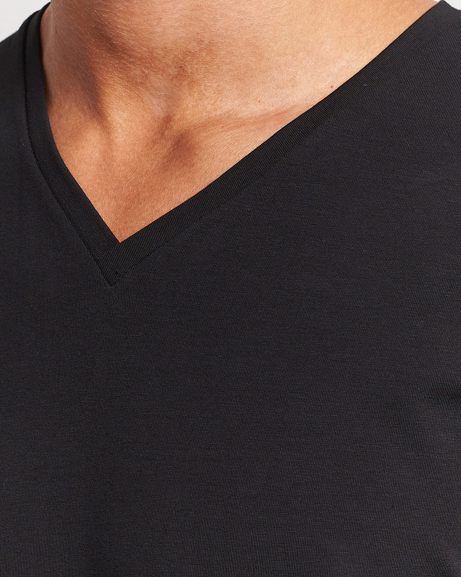 Hombres | Camisetas | Bread & Boxers | 2-Pack V-Neck T-Shirt Black