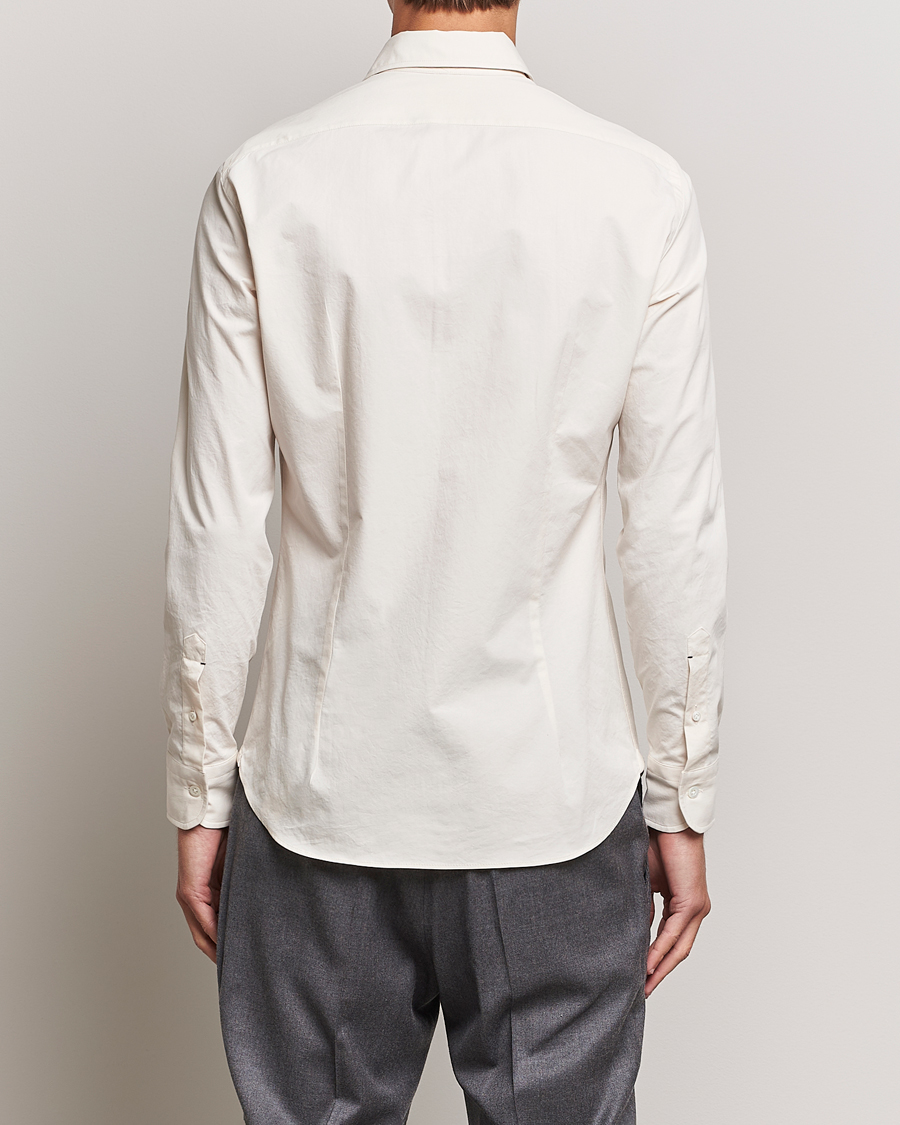 Hombres | Camisas | Mazzarelli | Soft Twill Cotton Shirt White