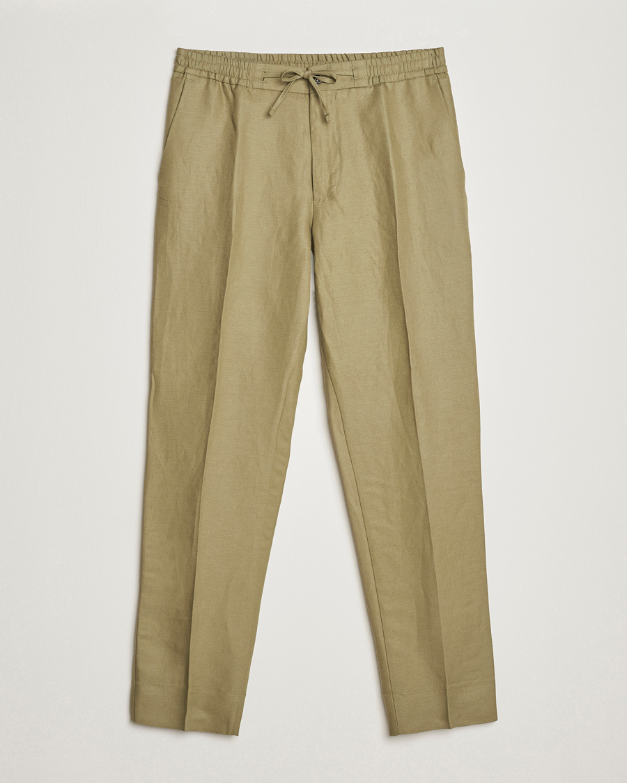 Hombres | Pantalones | J.Lindeberg | Baron Tencel/Linen Trousers Aloe