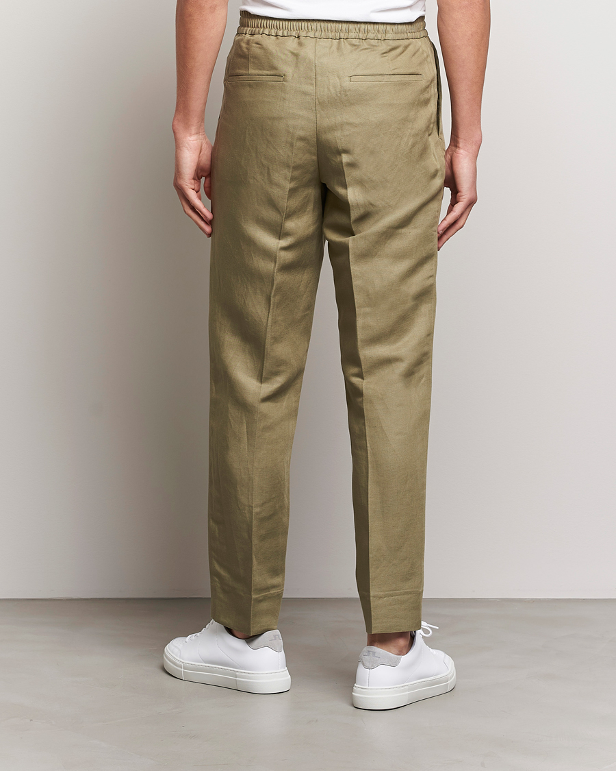Hombres | Pantalones | J.Lindeberg | Baron Tencel/Linen Trousers Aloe