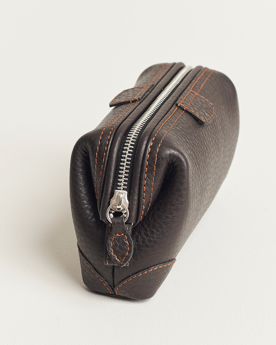 Hombres | Bolsos | F. Hammann | Small Washbag Dark Brown