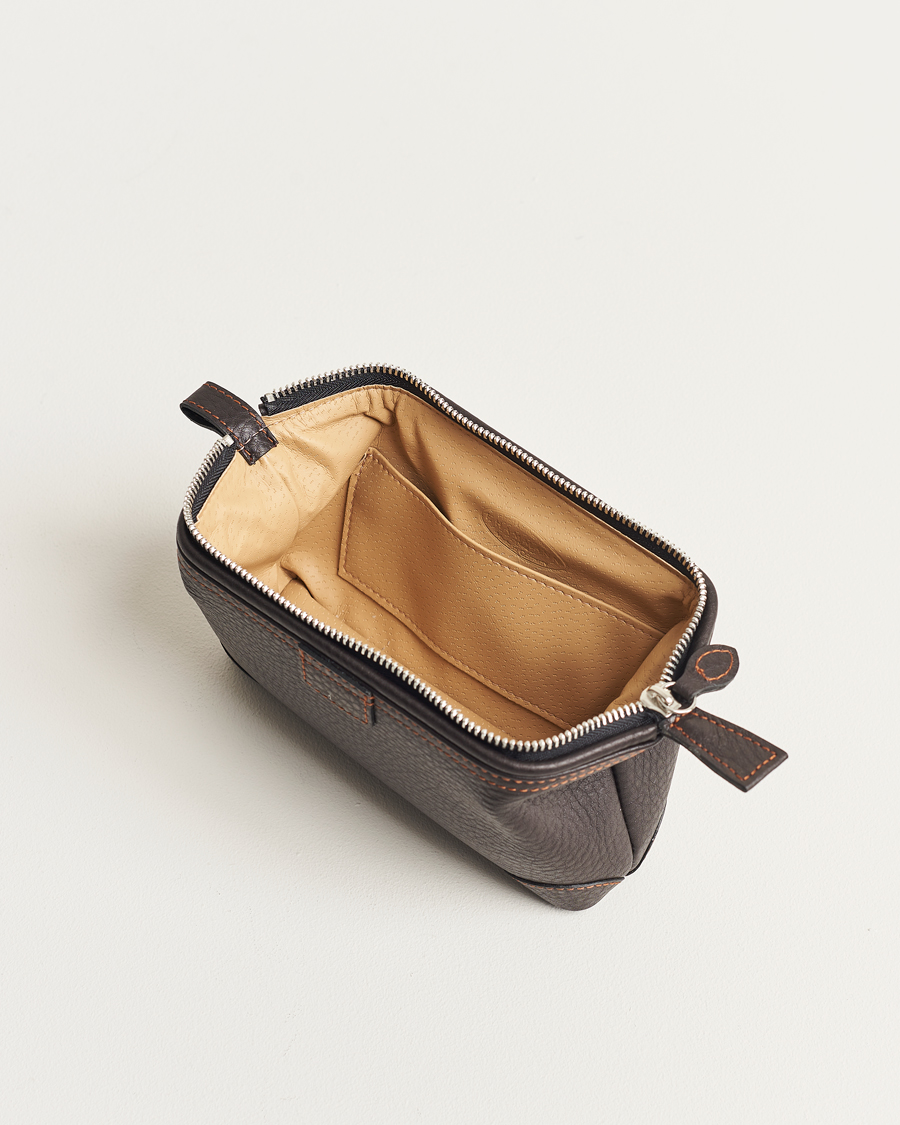 Hombres | Bolsos | F. Hammann | Small Washbag Dark Brown