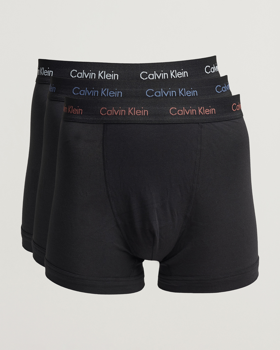 Hombres | Ropa interior y calcetines | Calvin Klein | Cotton Stretch 3-Pack Trunk Black