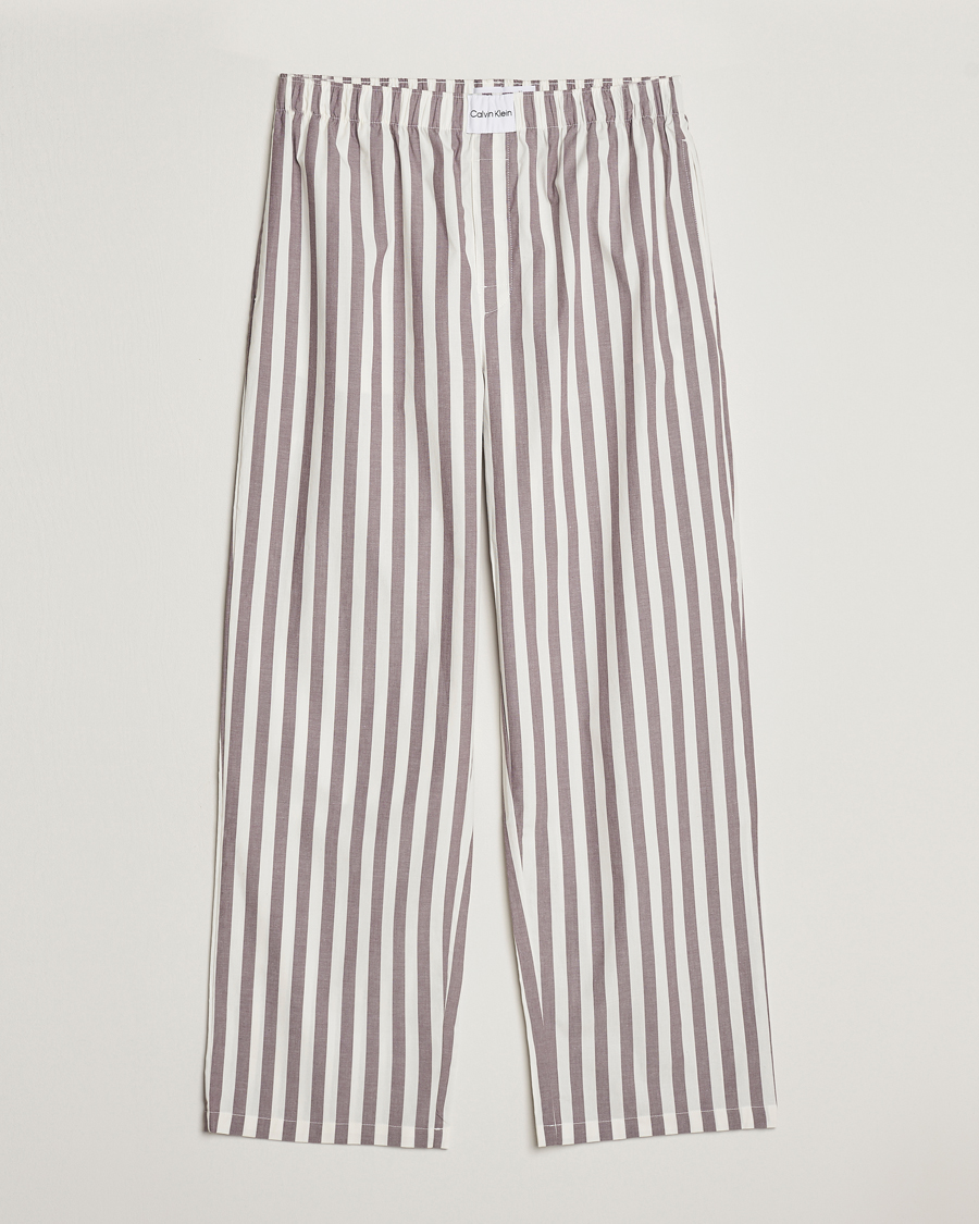 Hombres | Pijamas y batas | Calvin Klein | Cotton Striped Pyjama Pants White/Grey
