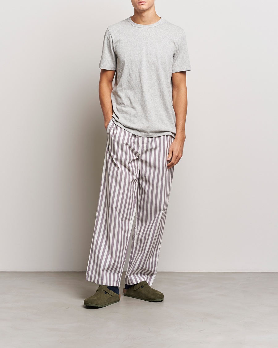 Hombres | Pijamas y batas | Calvin Klein | Cotton Striped Pyjama Pants White/Grey