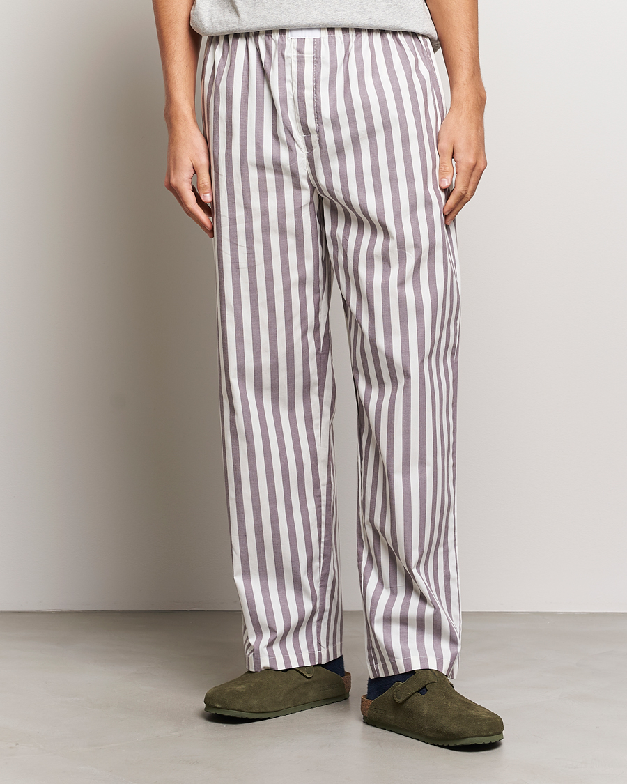 Hombres | Pijamas y batas | Calvin Klein | Cotton Striped Pyjama Pants White/Grey