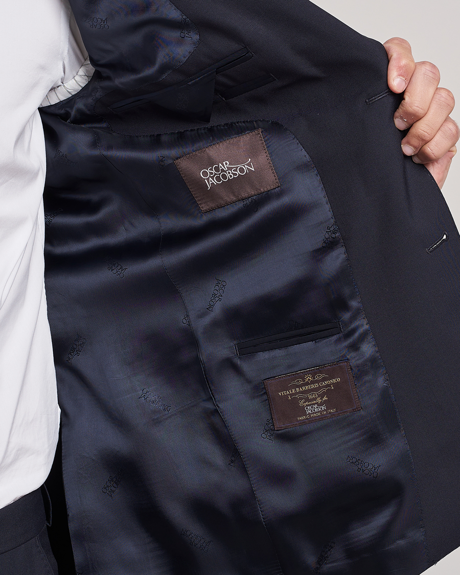 Hombres | Blazers | Oscar Jacobson | Edmund Wool Blazer Navy
