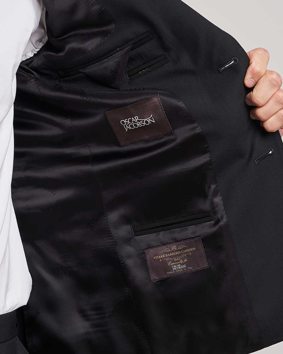 Hombres | Blazers | Oscar Jacobson | Edmund Wool Blazer Black