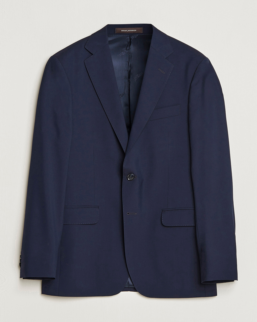 Hombres | Blazers | Oscar Jacobson | Falk Wool Blazer Blue