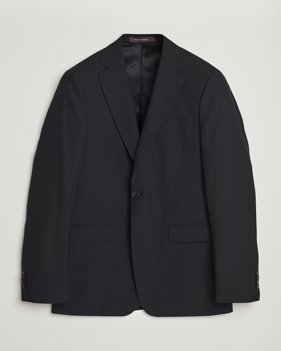 Hombres | Blazers | Oscar Jacobson | Falk Wool Blazer Black